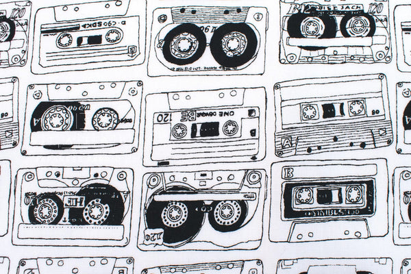 DEADSTOCK Japanese Fabric Cassette Tapes - A - 50cm