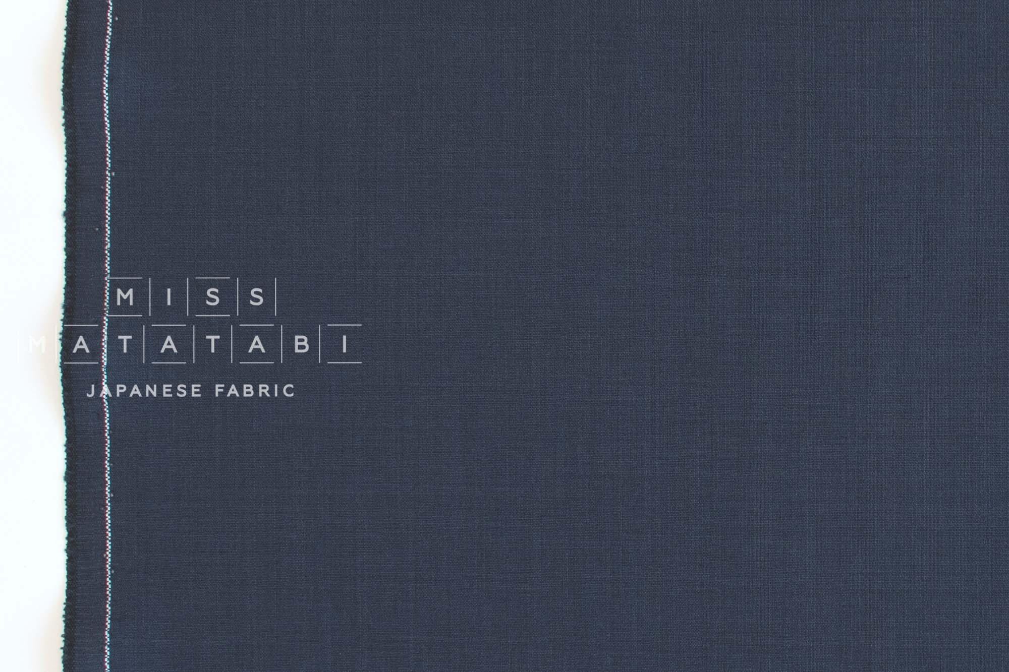 DEADSTOCK Japanese Fabric 100% wool suiting - blue - 50cm