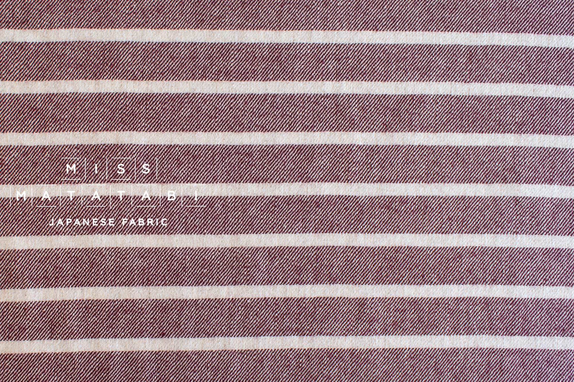 DEADSTOCK Japanese Fabric Wool Blend Stripe - 50cm