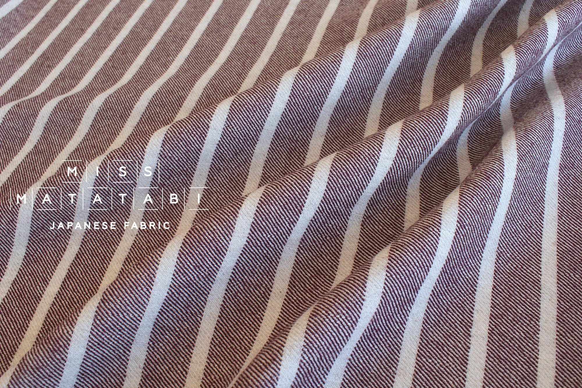 DEADSTOCK Japanese Fabric Wool Blend Stripe - 50cm