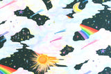 Japanese Fabric Rainbows and Shooting Stars - C - 50cm