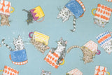 Japanese Fabric Cats in Cups - C - 50cm