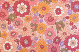 Japanese Fabric In the 70s Flowers - C - 50cm