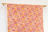 Japanese Fabric In the 70s Flowers - C - 50cm