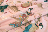 Japanese Fabric Utagawa Kuniyoshi Sumidagawa no Asagiri - pink - 50cm