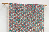 DEADSTOCK Japanese Fabric Felix - blue, burgundy - 50cm