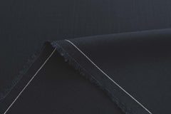 DEADSTOCK Japanese Fabric 100% wool suiting - dark blue but almost black - 50cm