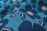 DEADSTOCK Japanese Fabric Mattina Di Vacanza Mona Floral - blue - 50cm