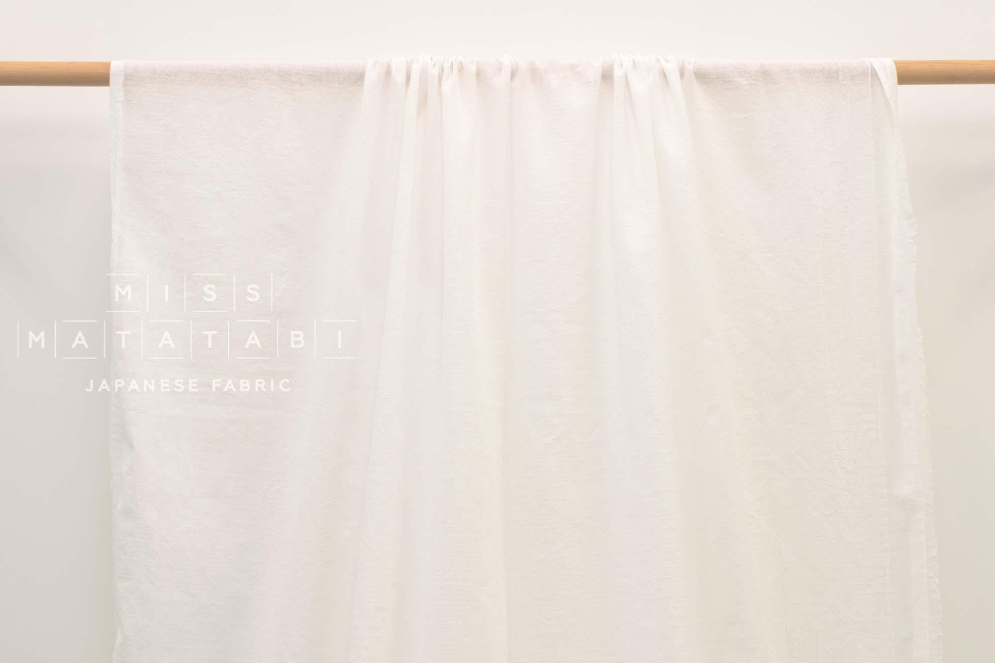 Japanese Fabric Linen Blend Ripstop - OW - 50cm