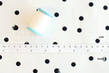 Japanese Fabric Polka Cats - white - 50cm