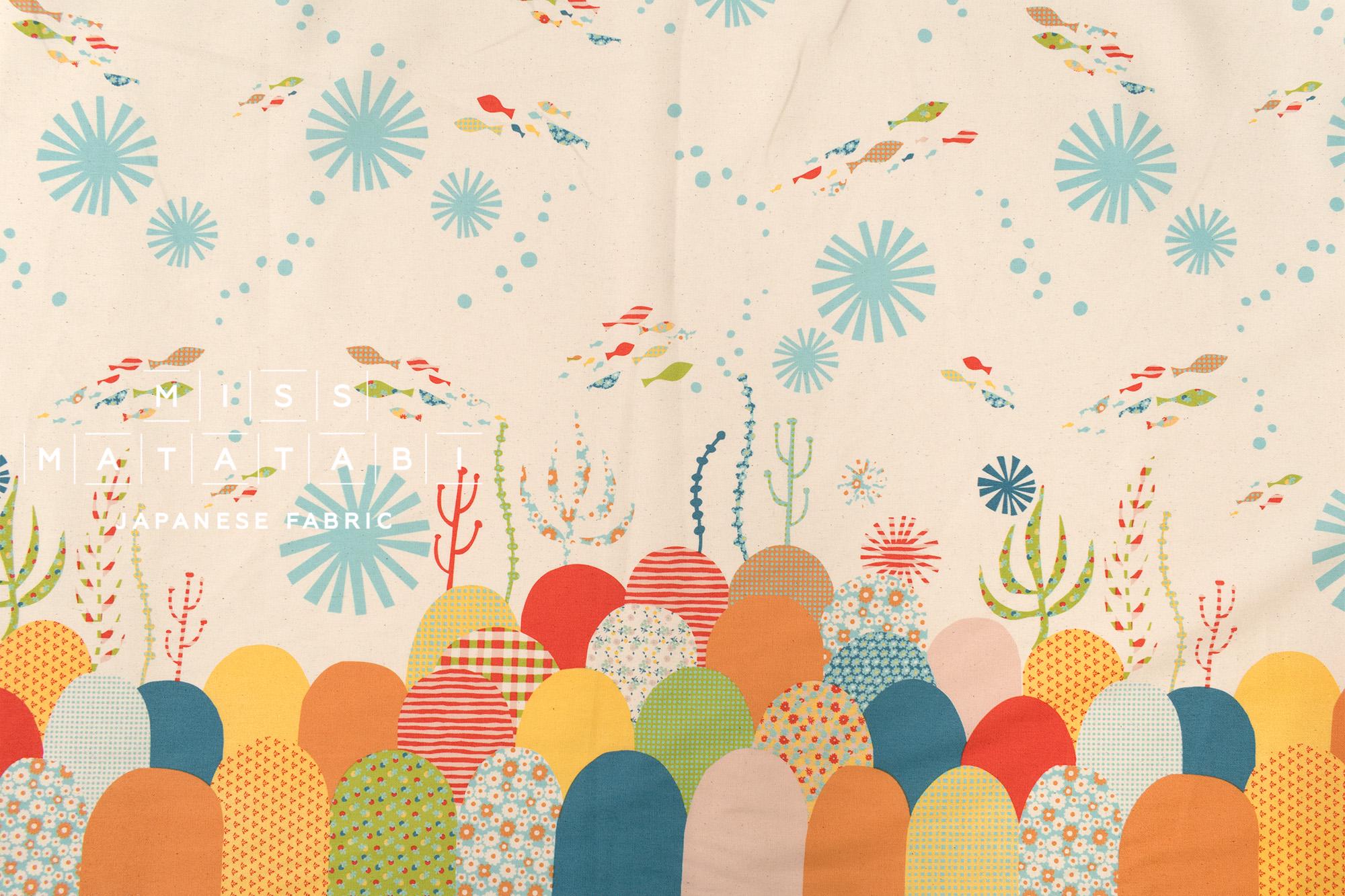 Japanese Fabric Under the Sea - D1 - 50cm