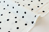 Japanese Fabric Polka Cats - white - 50cm