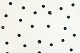 Japanese Fabric Polka Cats - white - 50cm