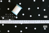 Japanese Fabric Polka Cats - black - 50cm