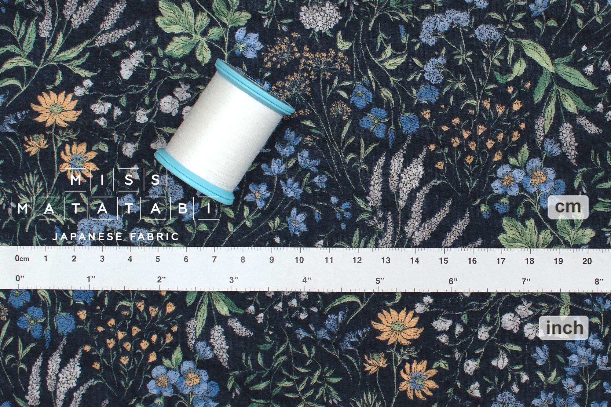 DEADSTOCK Japanese Fabric Cotton Ripple Josephine Floral - D - 50cm