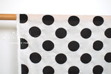 DEADSTOCK Japanese Fabric Cotton Ripple Dots - black - 50cm