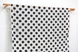 DEADSTOCK Japanese Fabric Cotton Ripple Dots - black - 50cm