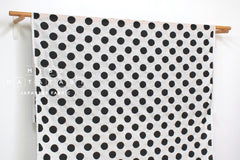 DEADSTOCK Japanese Fabric Cotton Ripple Dots - black - 50cm