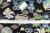 Japanese Fabric Chirimen Inu Hariko - black - 50cm