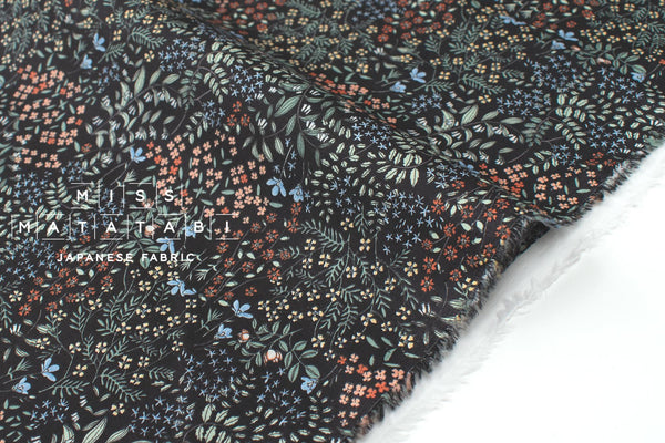 Japanese Fabric Catherine - E black - 50cm