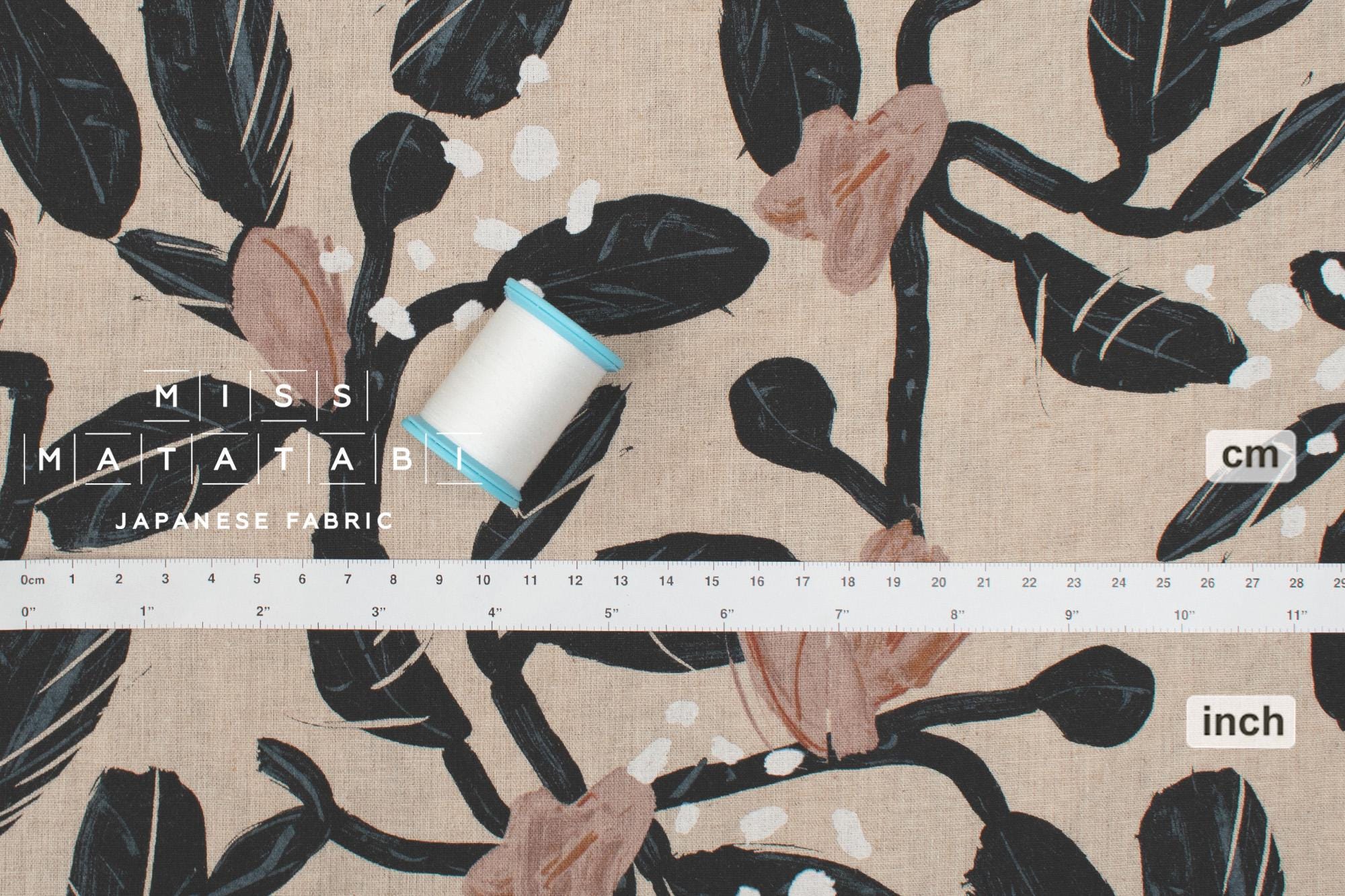 Japanese Fabric Lola Linen Blend - E - 50cm