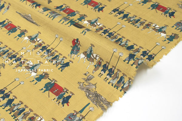 Japanese Fabric Daimyo Gyoretsu - C - 50cm