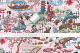 Japanese Fabric Kyoto Oiran - pink - 50cm