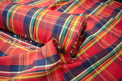 Yarn Dyed Medium Madras Check - 9 - 50cm