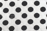 DEADSTOCK Japanese Fabric Cotton Ripple Dots - black - 50cm