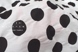 DEADSTOCK Japanese Fabric Cotton Ripple Dots - black - 50cm