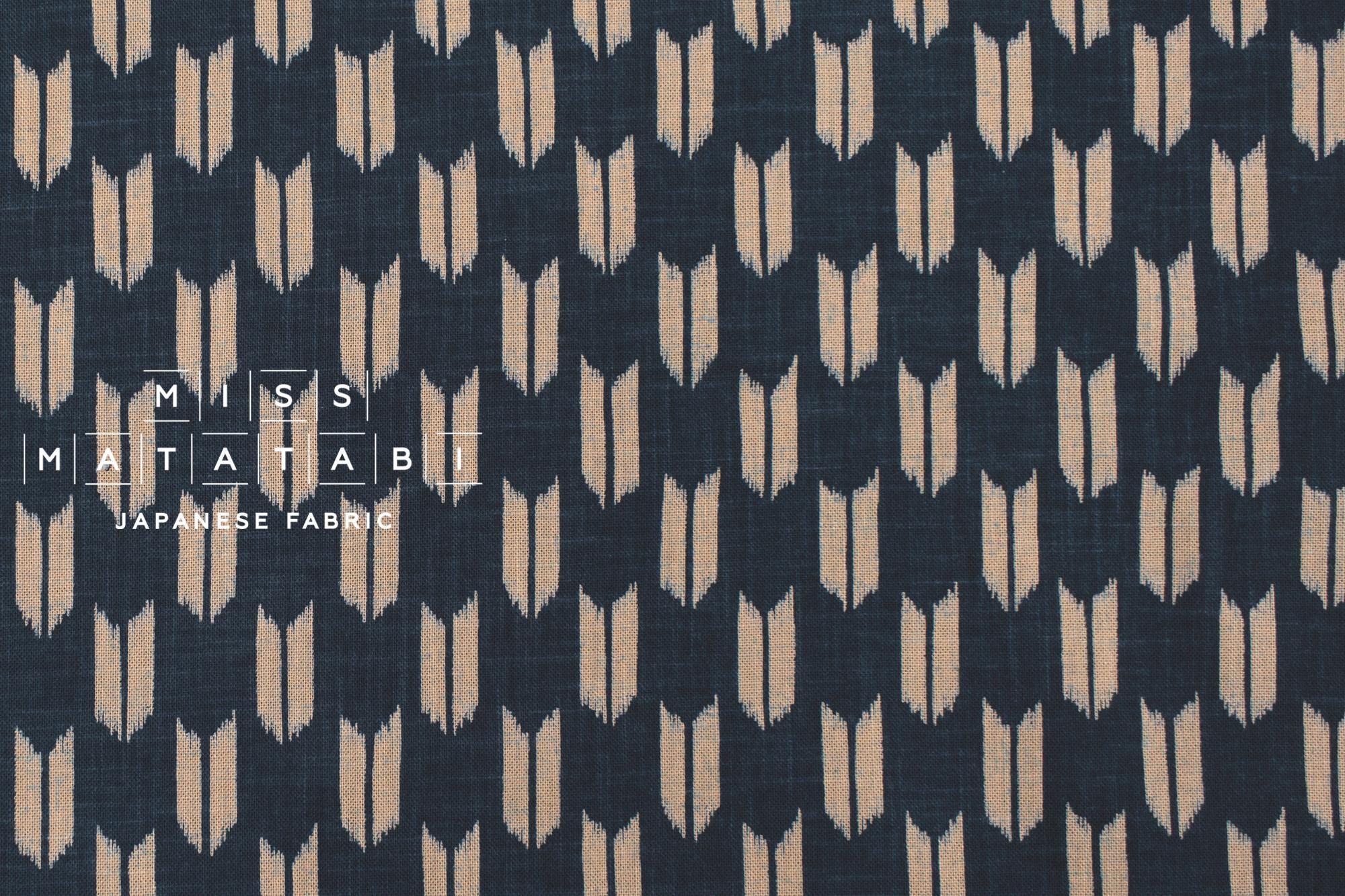 Shokunin Collection Hand-printed Japanese Fabric Yabane - 18A - 50cm