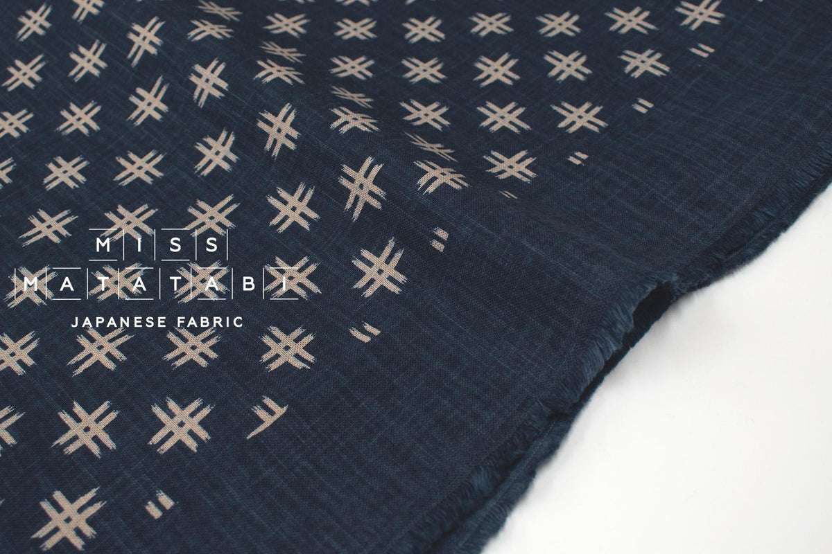 Shokunin Collection Hand-printed Japanese Fabric Igeta - 19A - 50cm