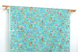 Japanese Fabric Chirimen Inu Hariko - mint aqua - 50cm