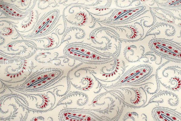 DEADSTOCK Japanese Fabric Organic Cotton Paisley - 50cm