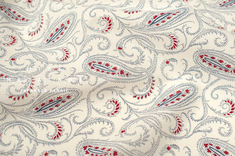 DEADSTOCK Japanese Fabric Organic Cotton Paisley - 50cm