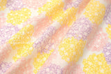 DEADSTOCK Japanese Fabric Hydrangea - pink, yellow - 50cm