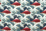 Japanese Fabric Hokusai Waves - C - 50cm