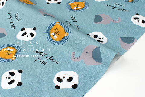 Japanese Fabric Hi My Zoo - A3 - 50cm