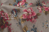 DEADSTOCK Japanese Fabric Vintage Floral Dobby - B - 50cm