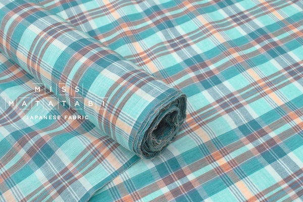 DEADSTOCK Japanese Fabric Madras Check Cotton - B - 50cm