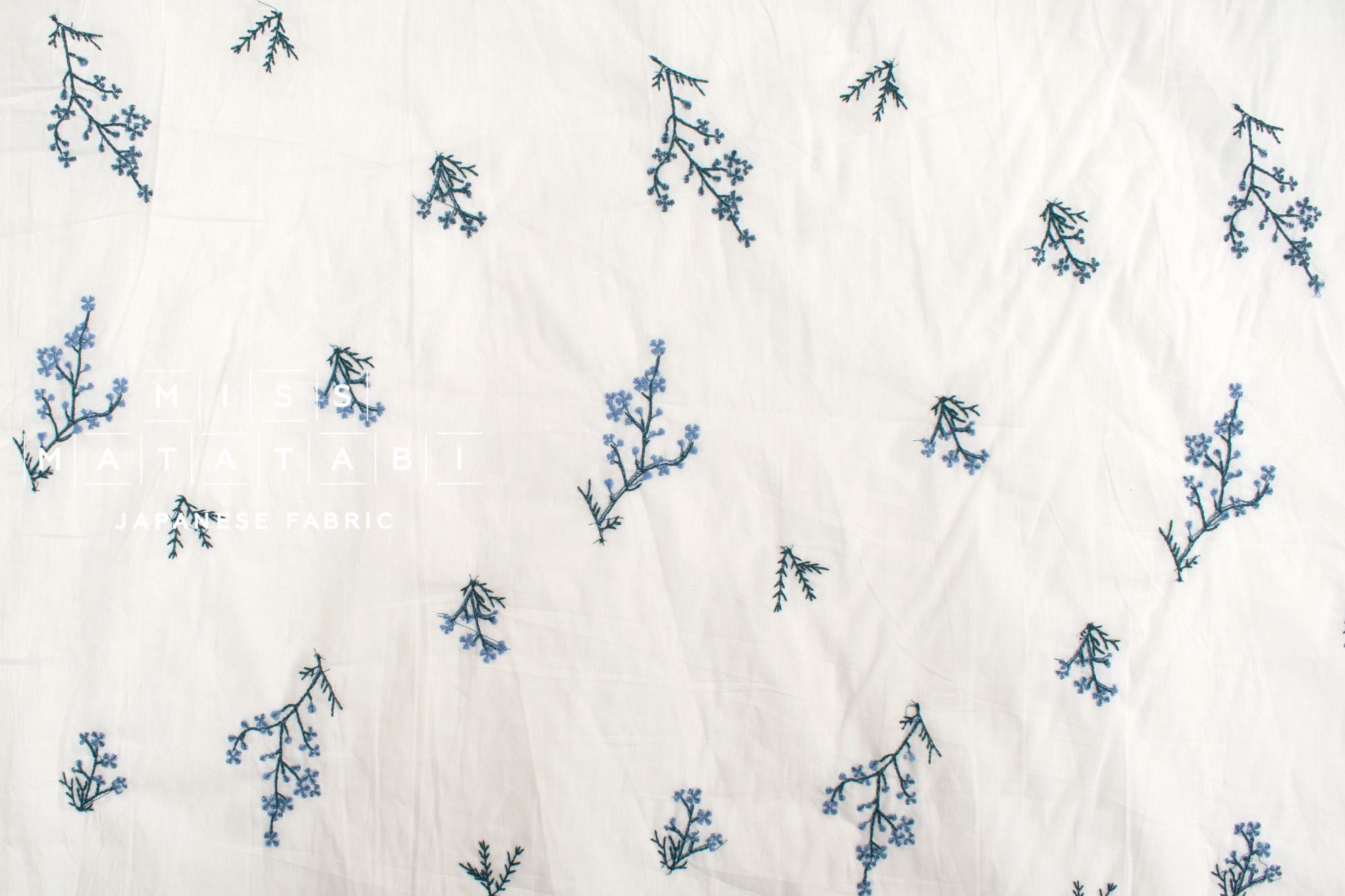 Japanese Fabric Embroidered Cotton - B1 - 50cm
