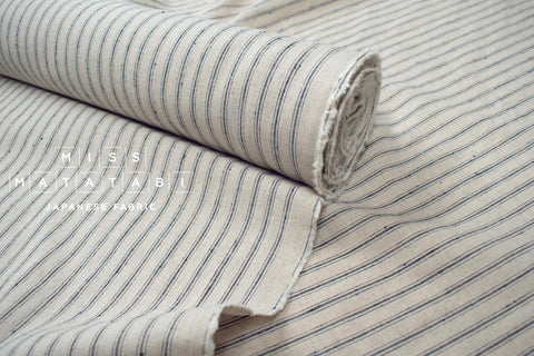 DEADSTOCK Japanese Fabric Linen Blend Yarn Dyed Stripe - 50cm