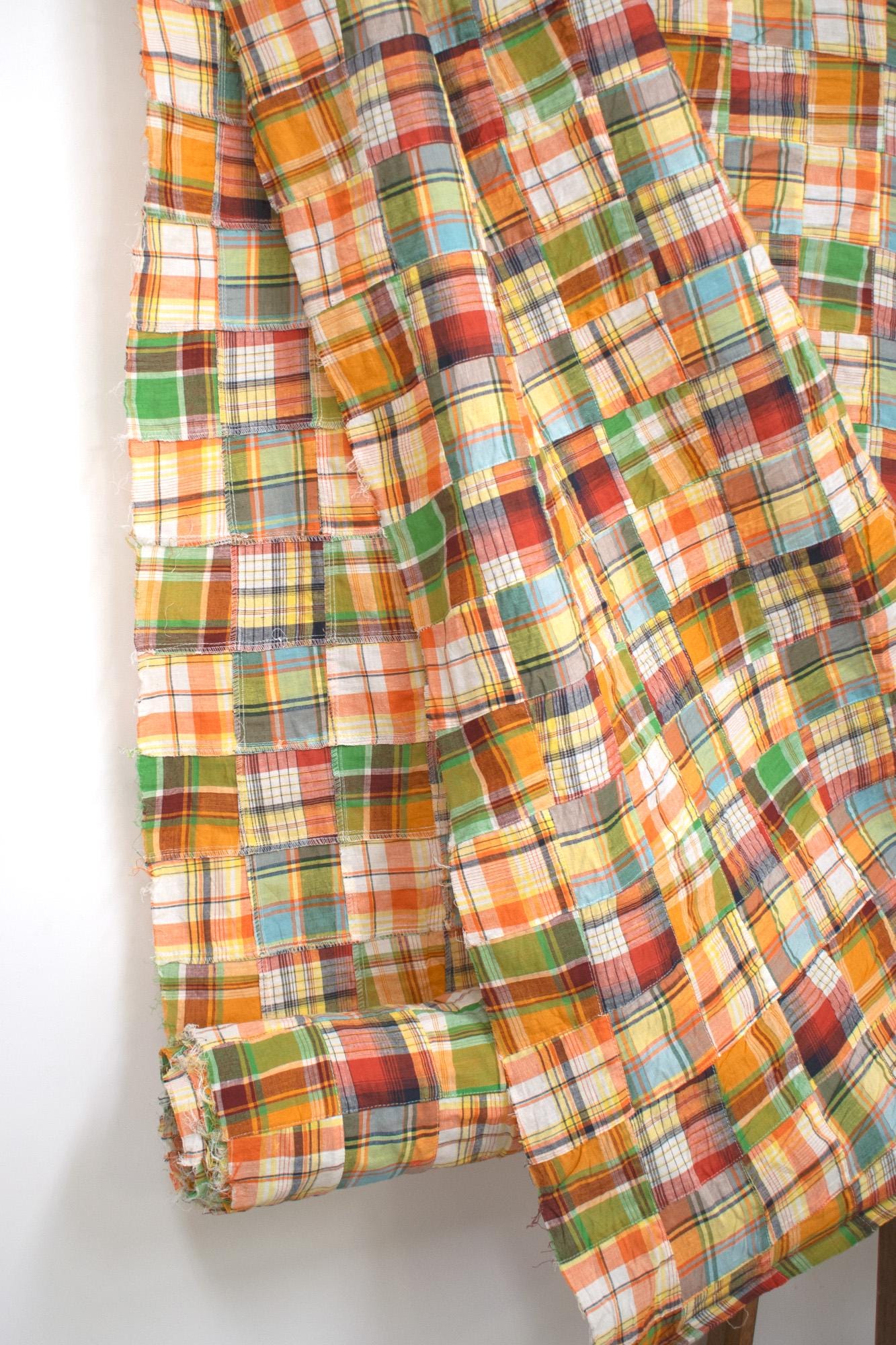 Yarn Dyed Madras Check Cotton Patchwork - 14 - 50cm