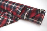 DEADSTOCK Japanese Fabric Yarn-dyed Brushed Plaid - red - 50cm