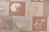 DEADSTOCK Japanese Fabric Canvas Mr Cat - C - 50cm