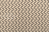 Japanese Fabric Embroidered Cotton Lawn - waves - brown - 50cm