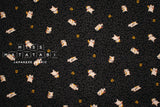 DEADSTOCK Japanese Fabric Kawaii Cats - dark brown - 50cm