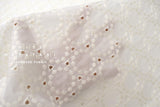 Japanese Fabric Embroidered Scallop Selvedge Broderie Anglaise - cream - 50cm