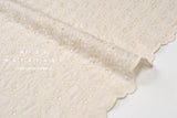 Japanese Fabric Embroidered Scallop Selvedge Broderie Anglaise - pinkish beige - 50cm