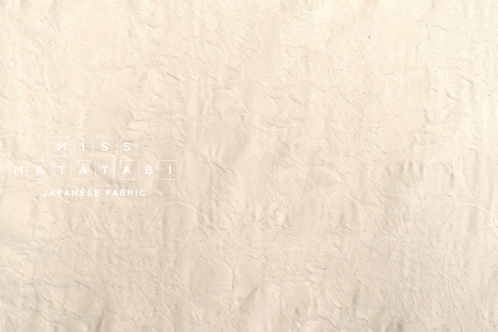 DEADSTOCK Japanese Fabric Jacquard - cream - 50cm